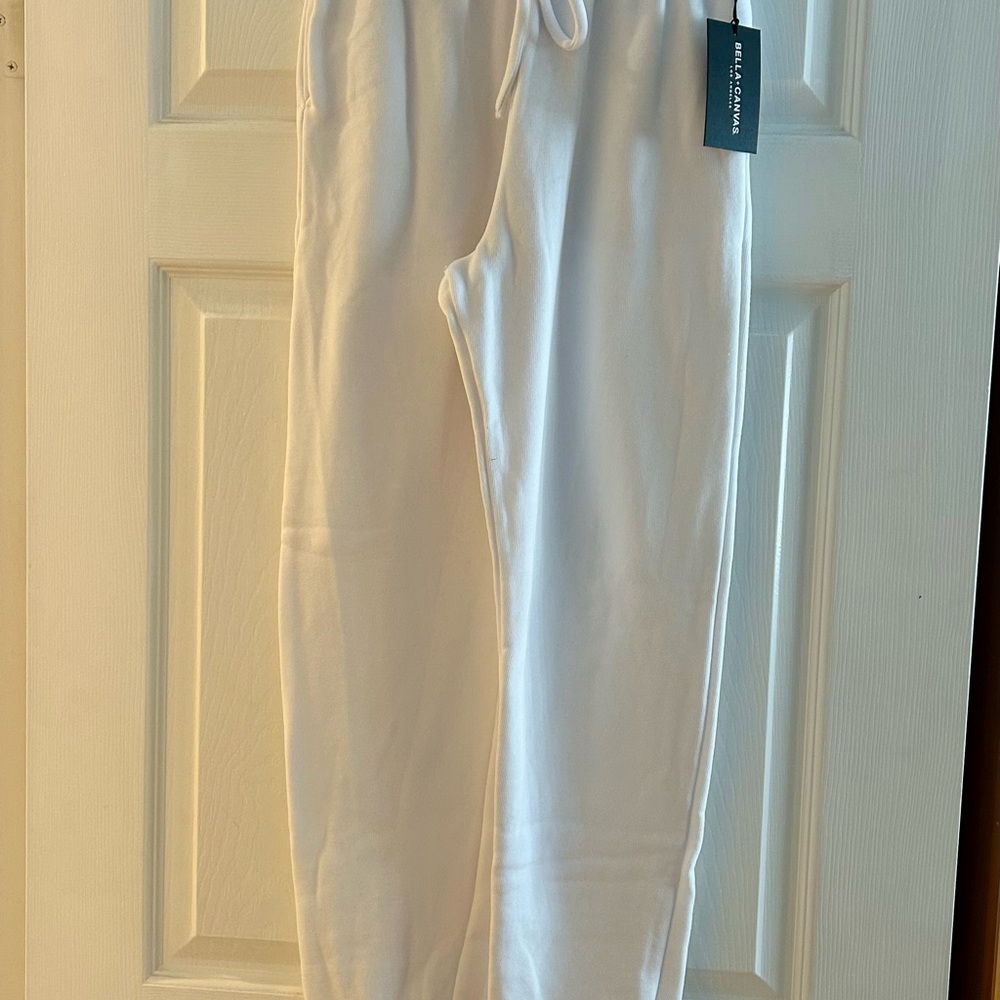 Bella + Canvas white jogger